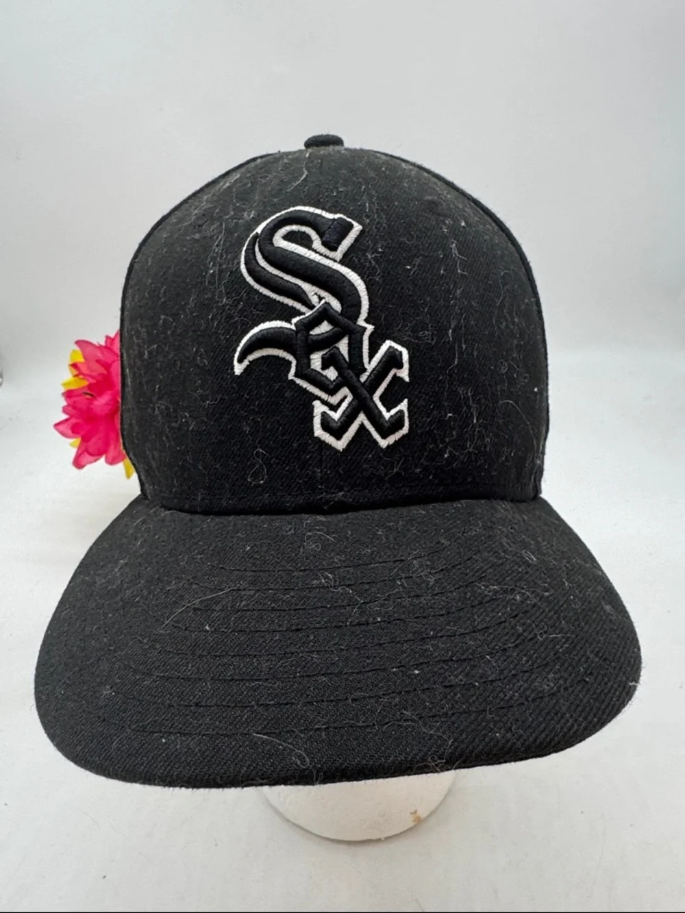 Chicago White Sox Kids Black Baseball Cap - Youth Fitted Hat Size 7 3/8